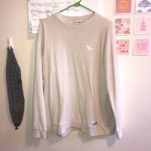 VS Pink Mock Neck Terry Cloth Sweater!!